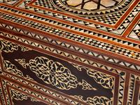 A Pair of Levantine Bone and Mother-of-Pearl Inlaid Marquetry Commodes