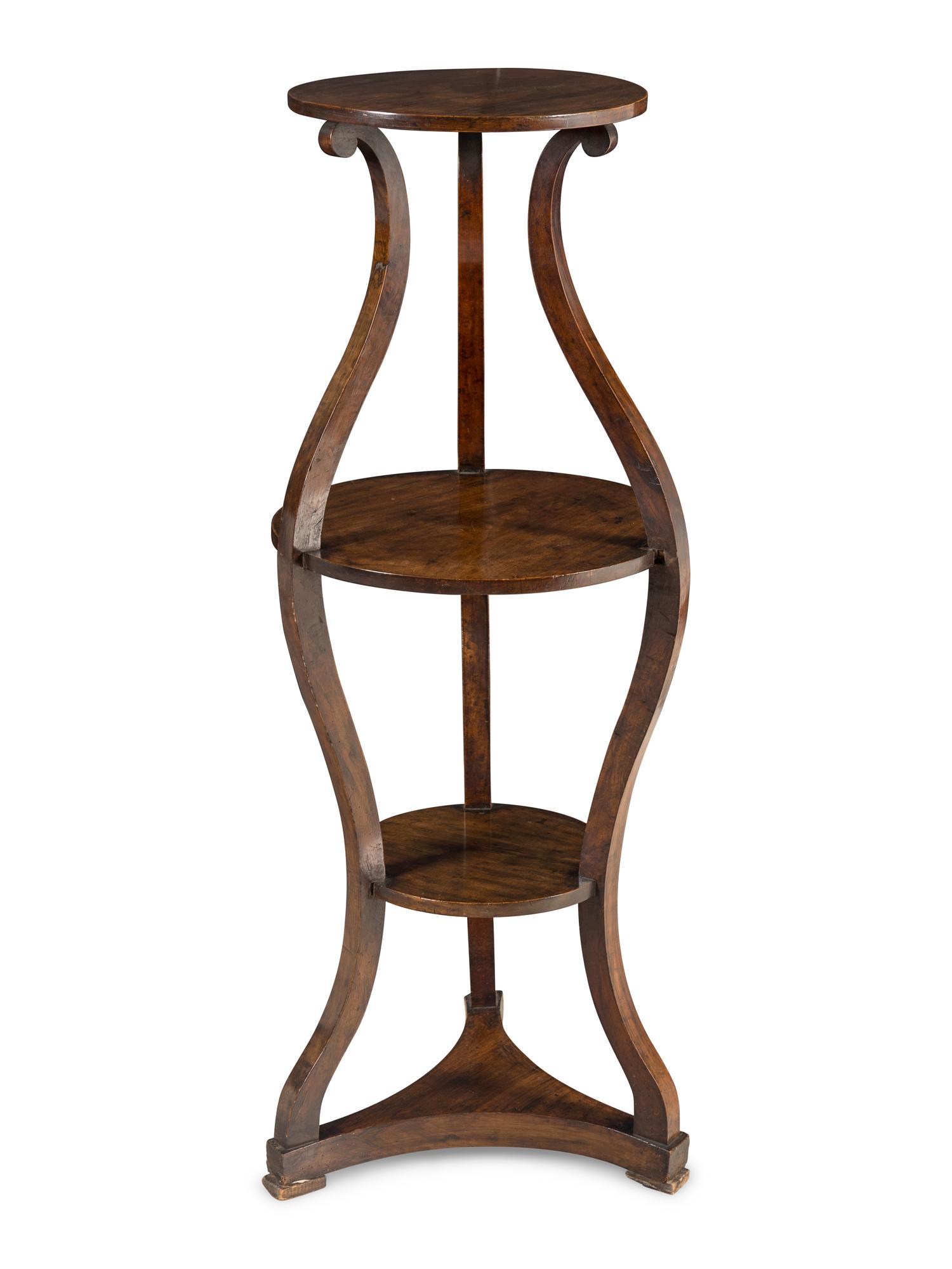 A Continental Walnut Dumbwaiter