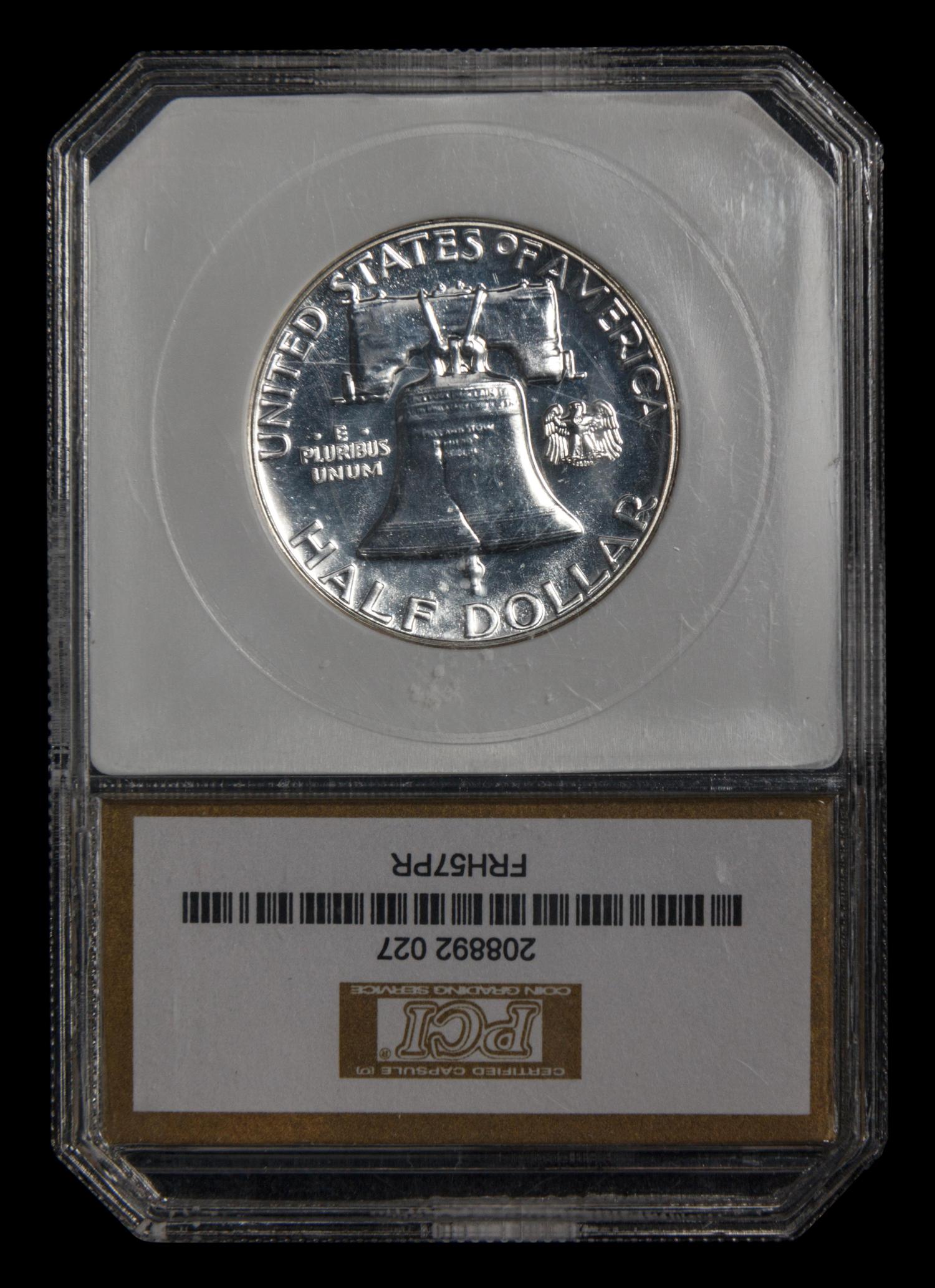 A 1957 Benjamin Franklin 50c Proof
