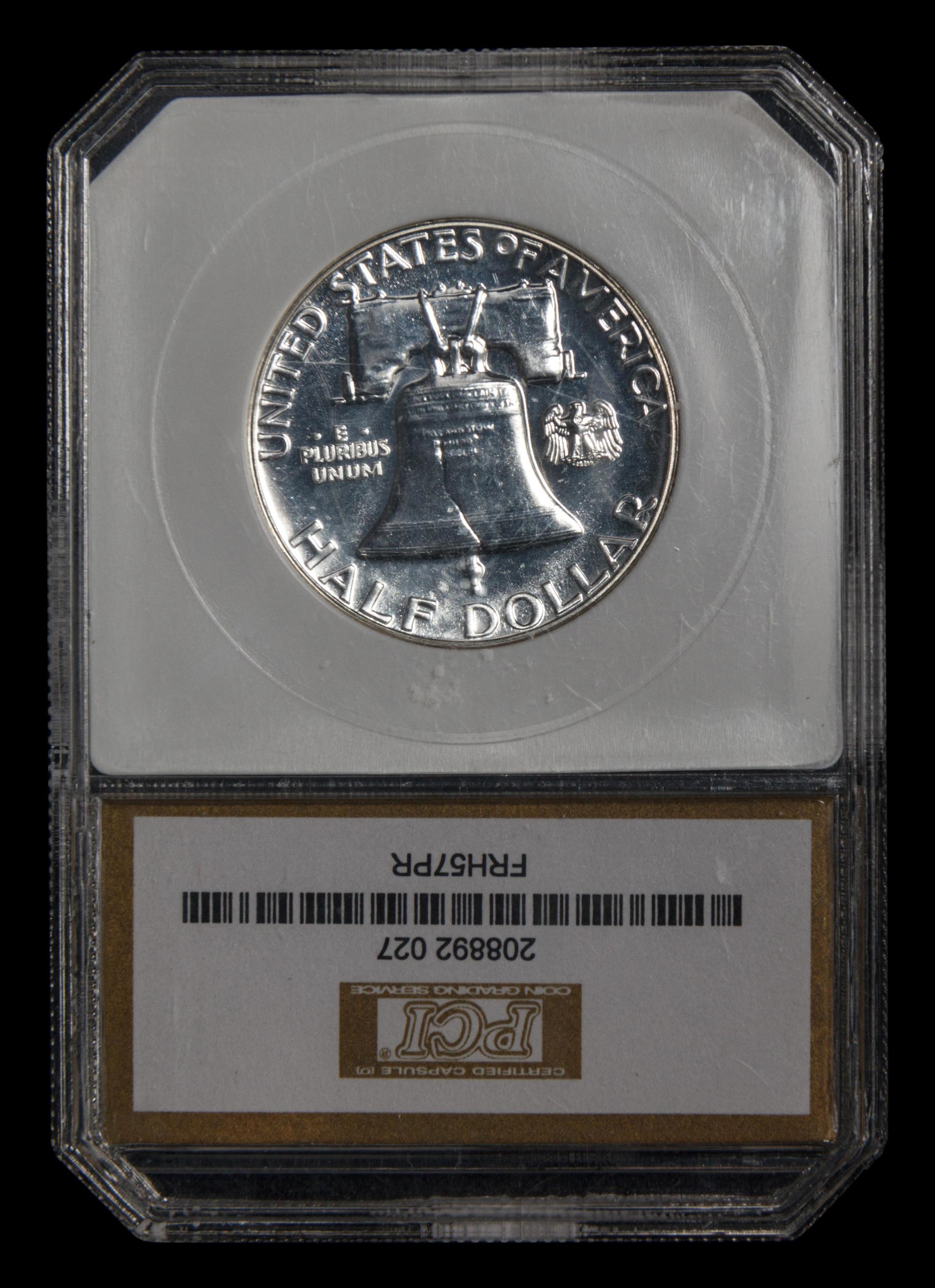 A 1957 Benjamin Franklin 50c Proof
