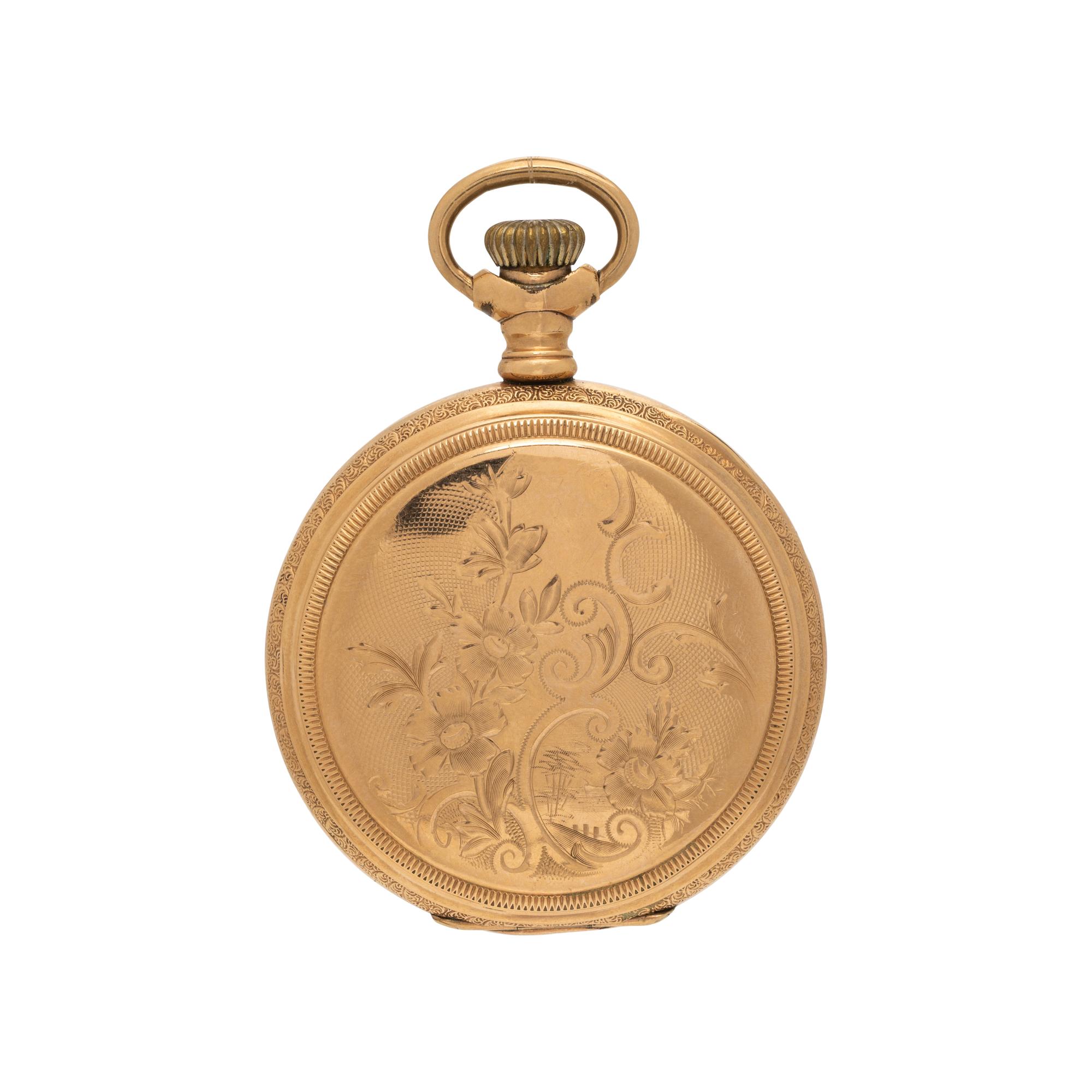 Elgin, Rose Gold Plated Pocket Watch
