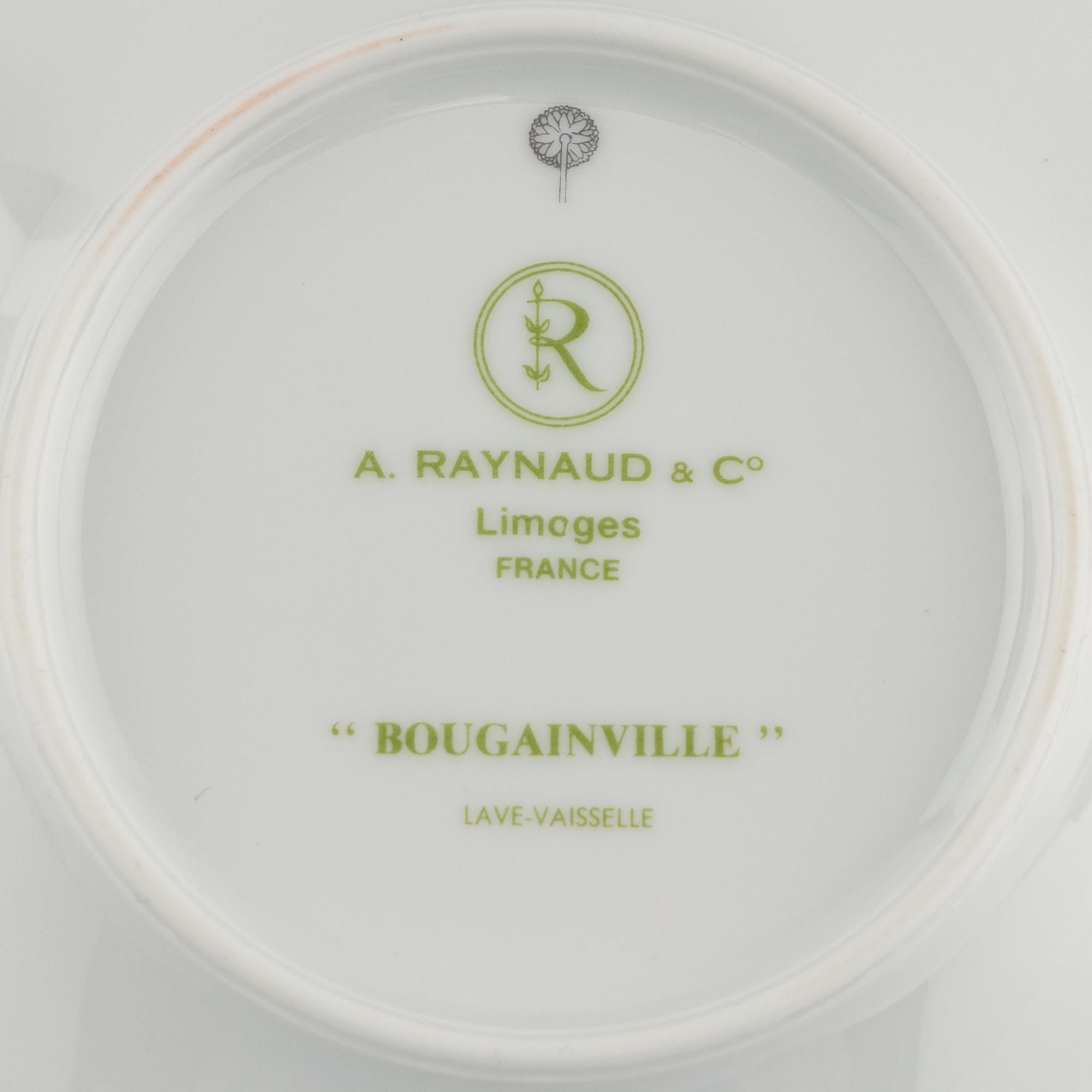 A Raynaud-Limoges Bougainville Porcelain Breakfast Service