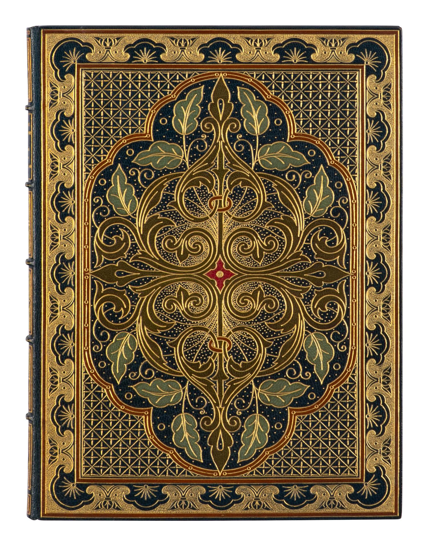 [CALLIGRAPHIC MANUSCRIPT]. SANGORSKI, Alberto, calligrapher and illuminator. -- TENNYSON, Alfred, Lord (1809-1892). Le Morte d'Arthur . [London, ca 1910].