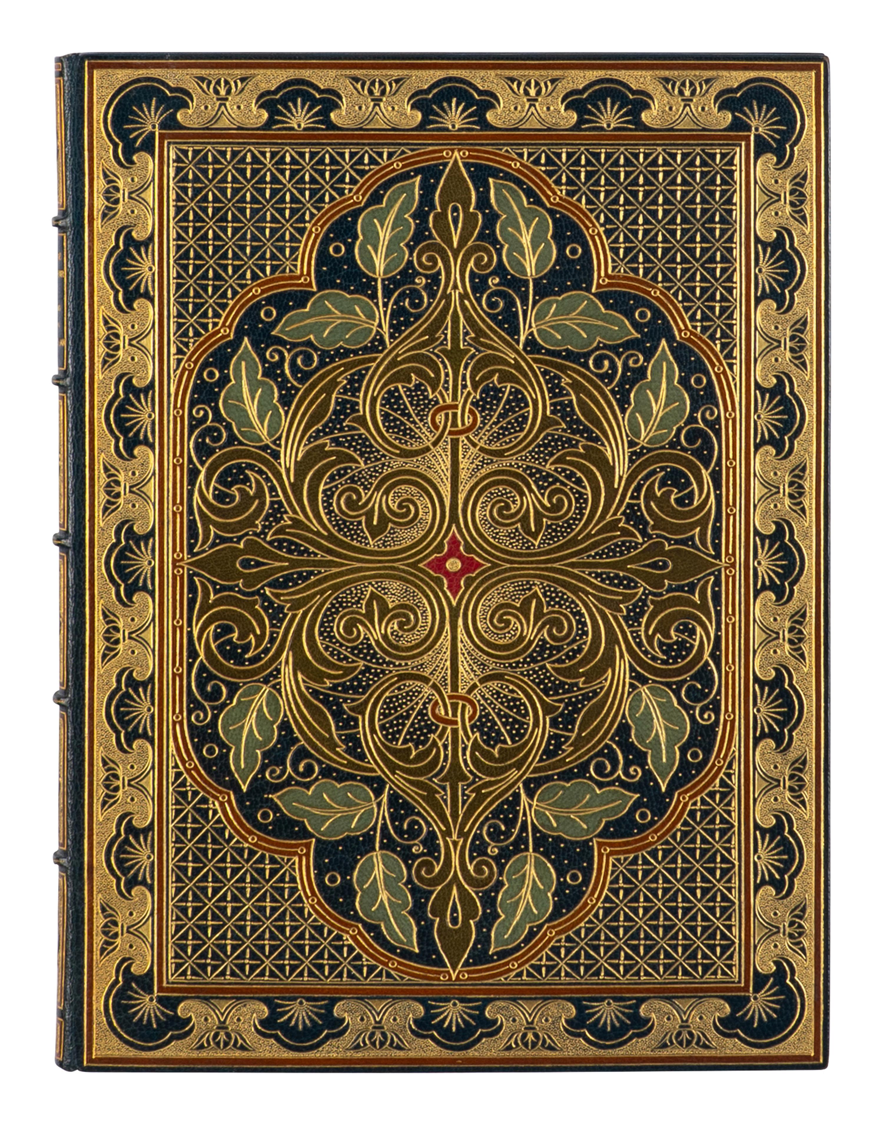 [CALLIGRAPHIC MANUSCRIPT]. SANGORSKI, Alberto, calligrapher and illuminator. -- TENNYSON, Alfred, Lord (1809-1892). Le Morte d'Arthur . [London, ca 1910].