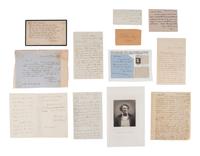 [SLAVERY & ABOLITION]. Autographs associated with members of the abolitionist movement, comprising: