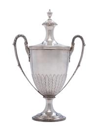 An English Silver Lidded Urn
