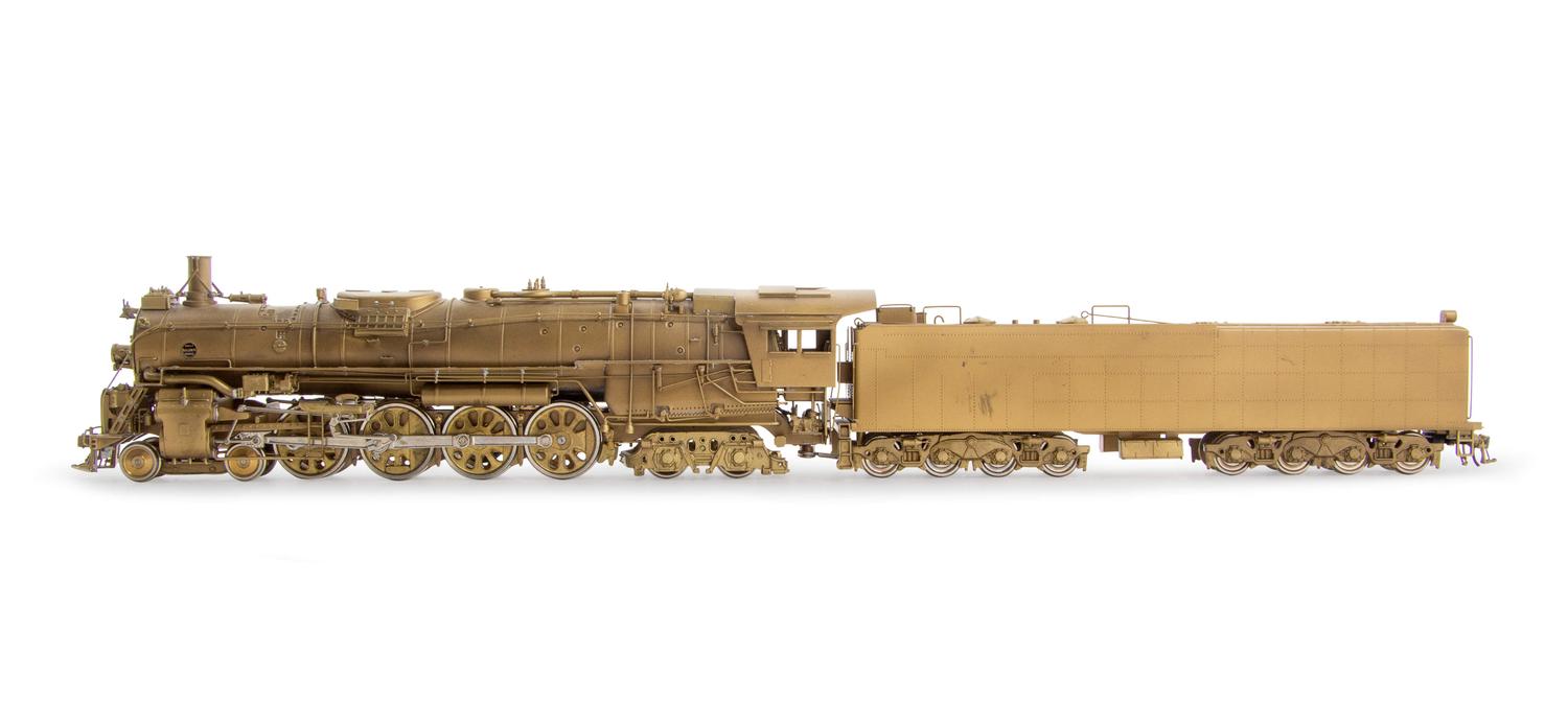 A United Scale Models Brass HO-Gauge 4-8-4 Locomotive and Tender