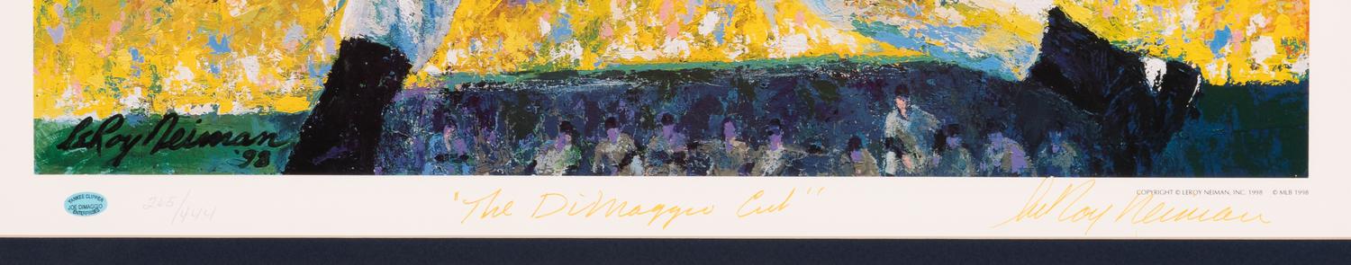 A Joe DiMaggio and LeRoy Neiman Signed Autograph "The Cut" Limited Edition Artwork