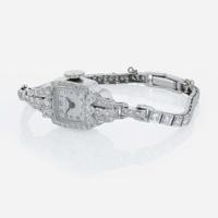 A Hamilton Platinum and Diamond Ladies Watch