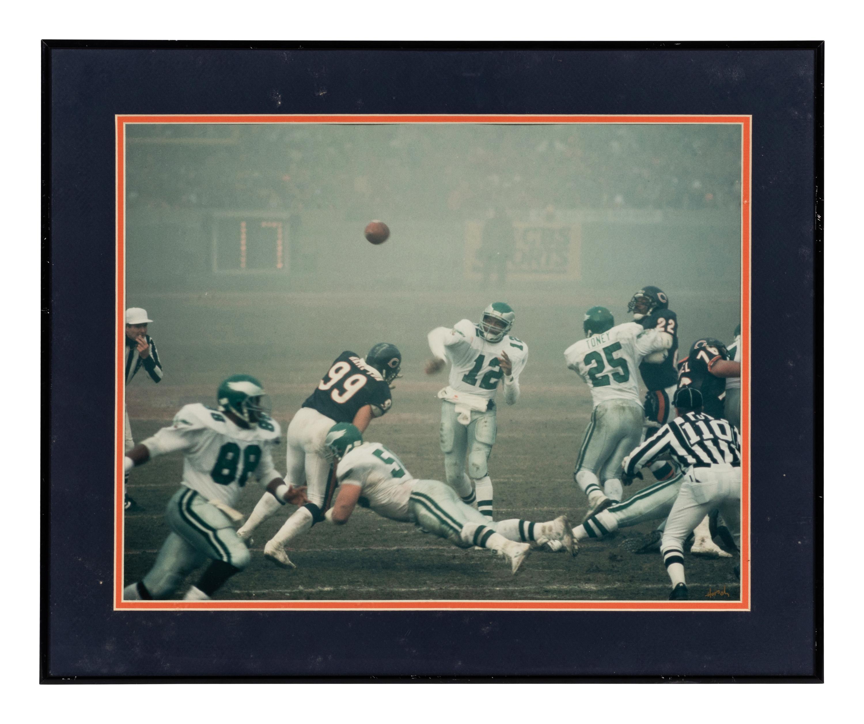 A Group of Three Photographs Depicting the Chicago Bears on Game Day Formerly Displayed at Mike Ditka’s Restaurant