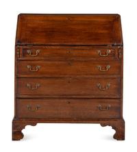 A George III Mahogany Slant-Front Bureau