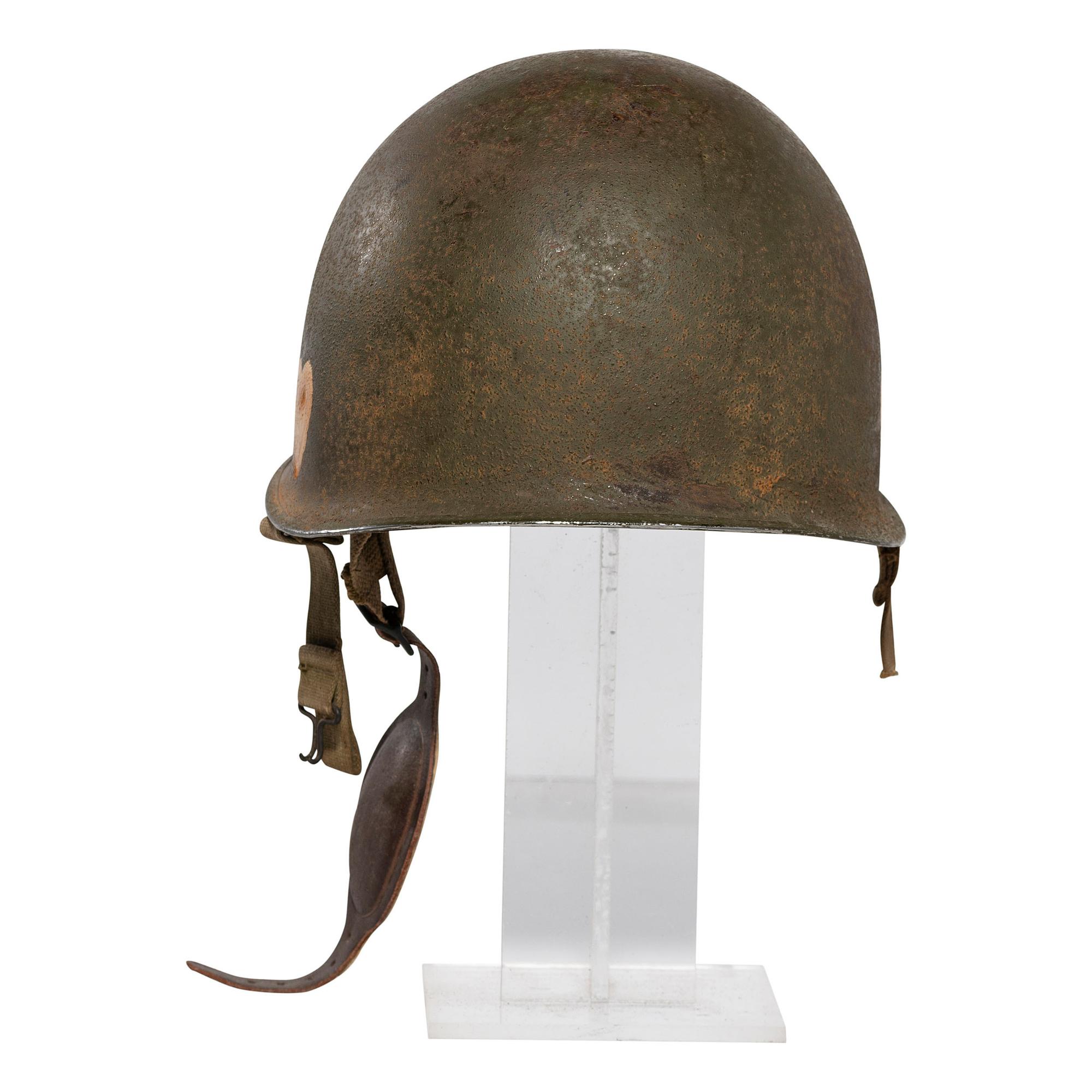 WWII Helmet Attributed to Paratrooper George Fatzer - 101st Airborne