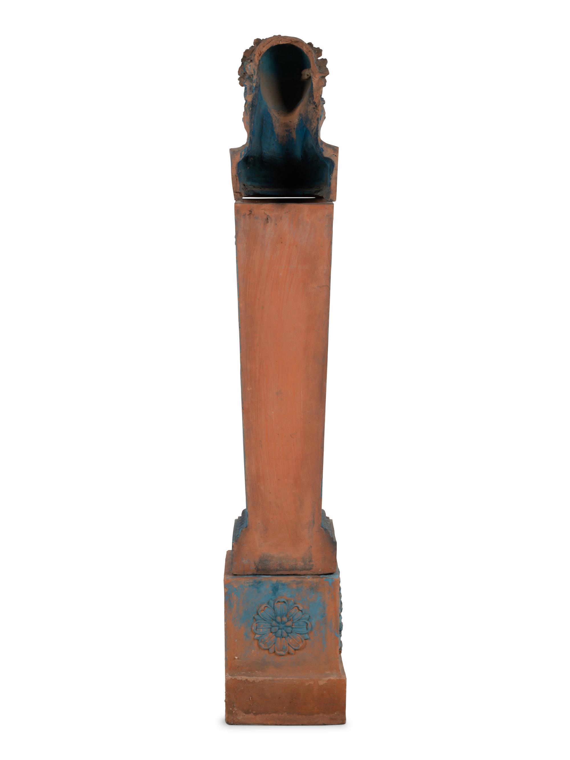A Continental Terra Cotta Female Herm