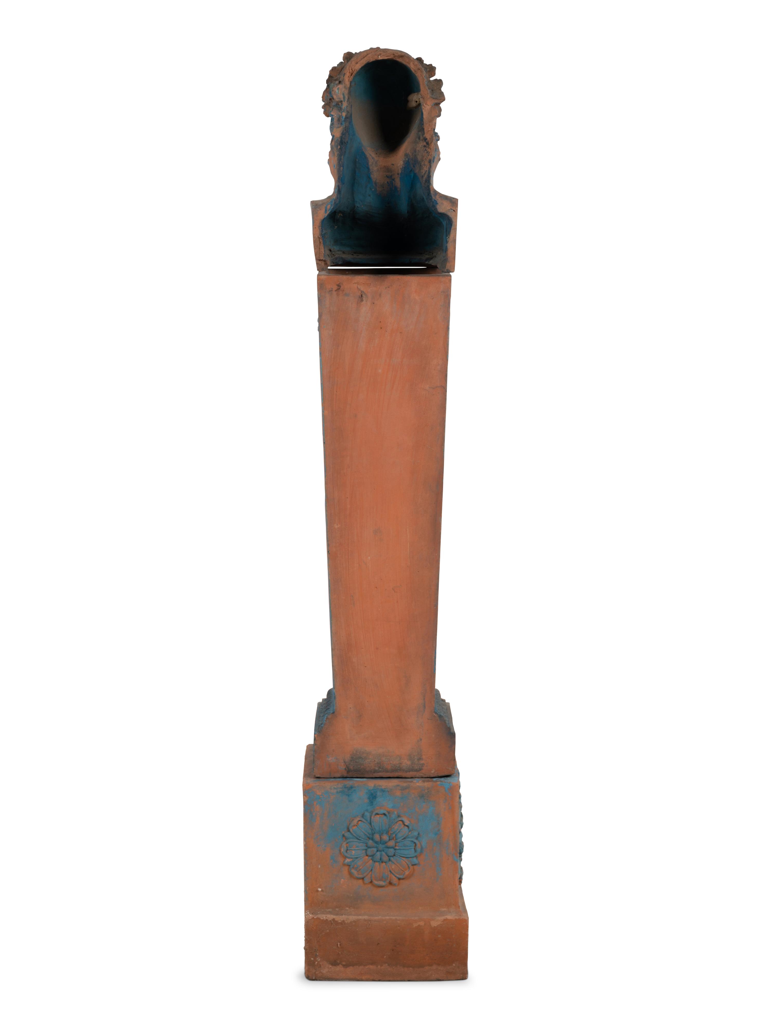 A Continental Terra Cotta Female Herm