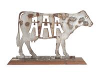 An American Angus Association Cut Iron Cow-Form Weathervane