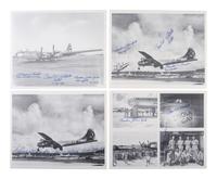 [WWII - HIROSHIMA]. Over 180 signatures from the pilots and crew of the Enola Gay and Bockscar .