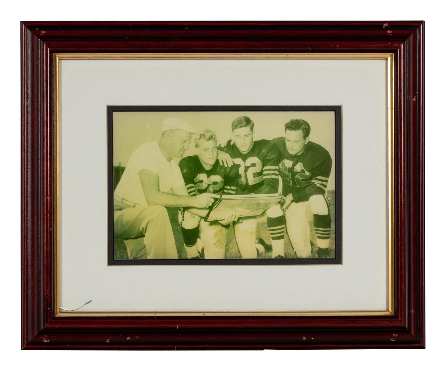 A Group of 14 Photographs of George Halas Formerly Displayed at Mike Ditka's Restaurant