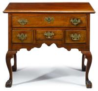 Chippendale carved and figured walnut dressing table philadelphia, pa, circa 1760