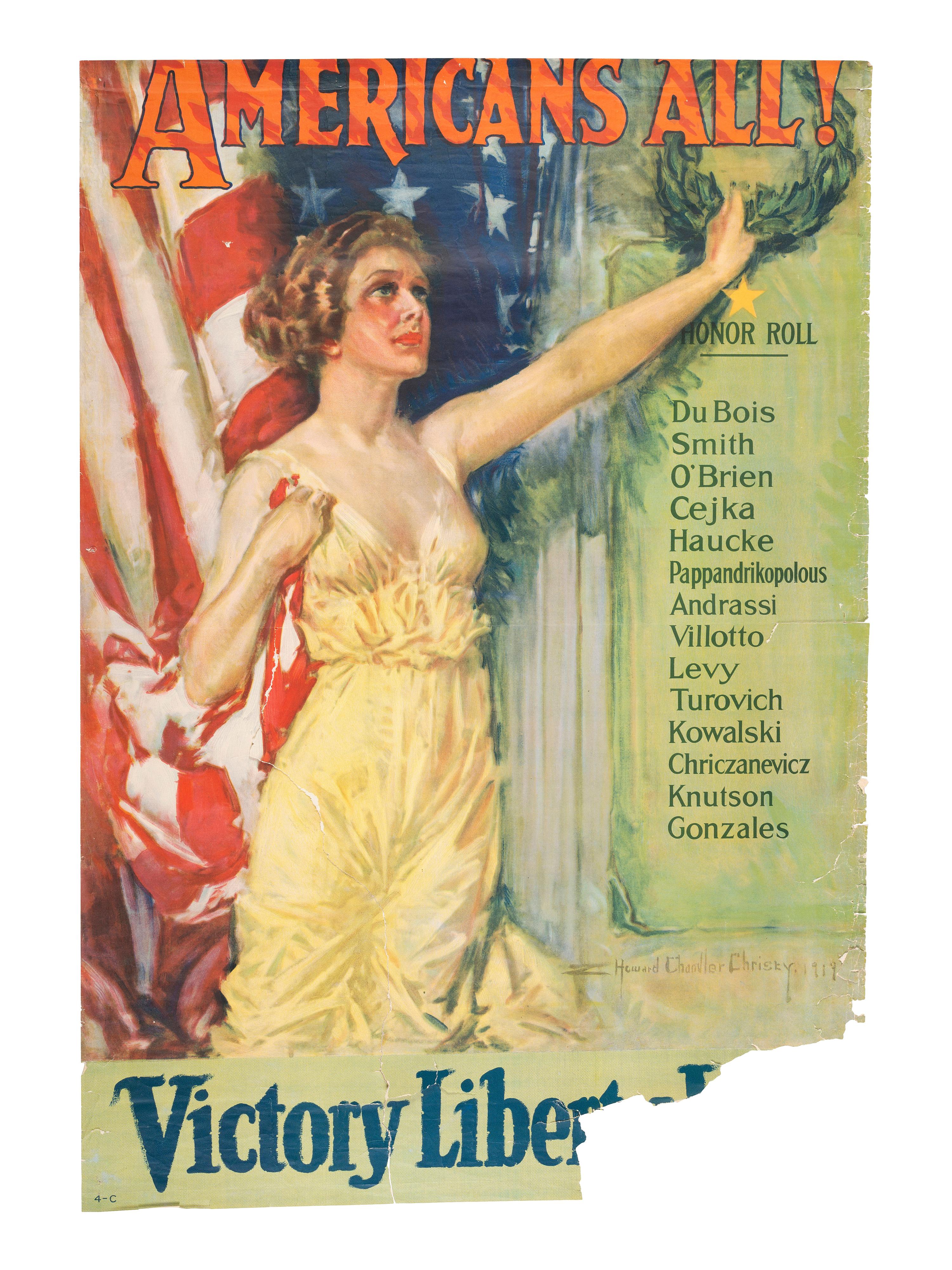 [WORLD WAR I]. A group of 4 posters highlighting women's involvement in the war effort, comprising: