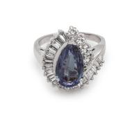 Alexandrite and Diamond Ring