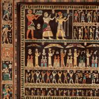 A Large Egyptian Style Marquetry Wall Panel