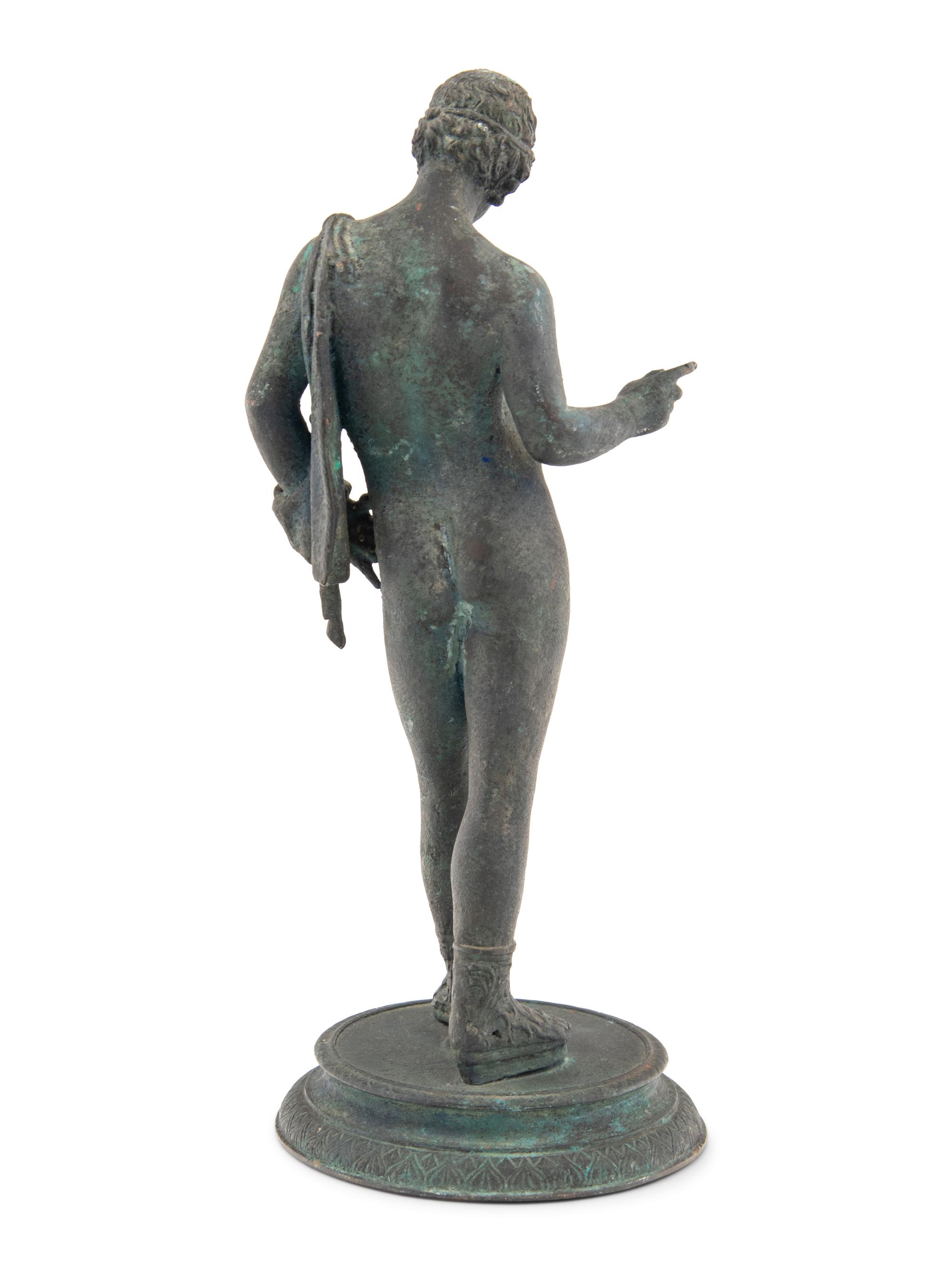 A Grand Tour Bronze Figure of Narcissus