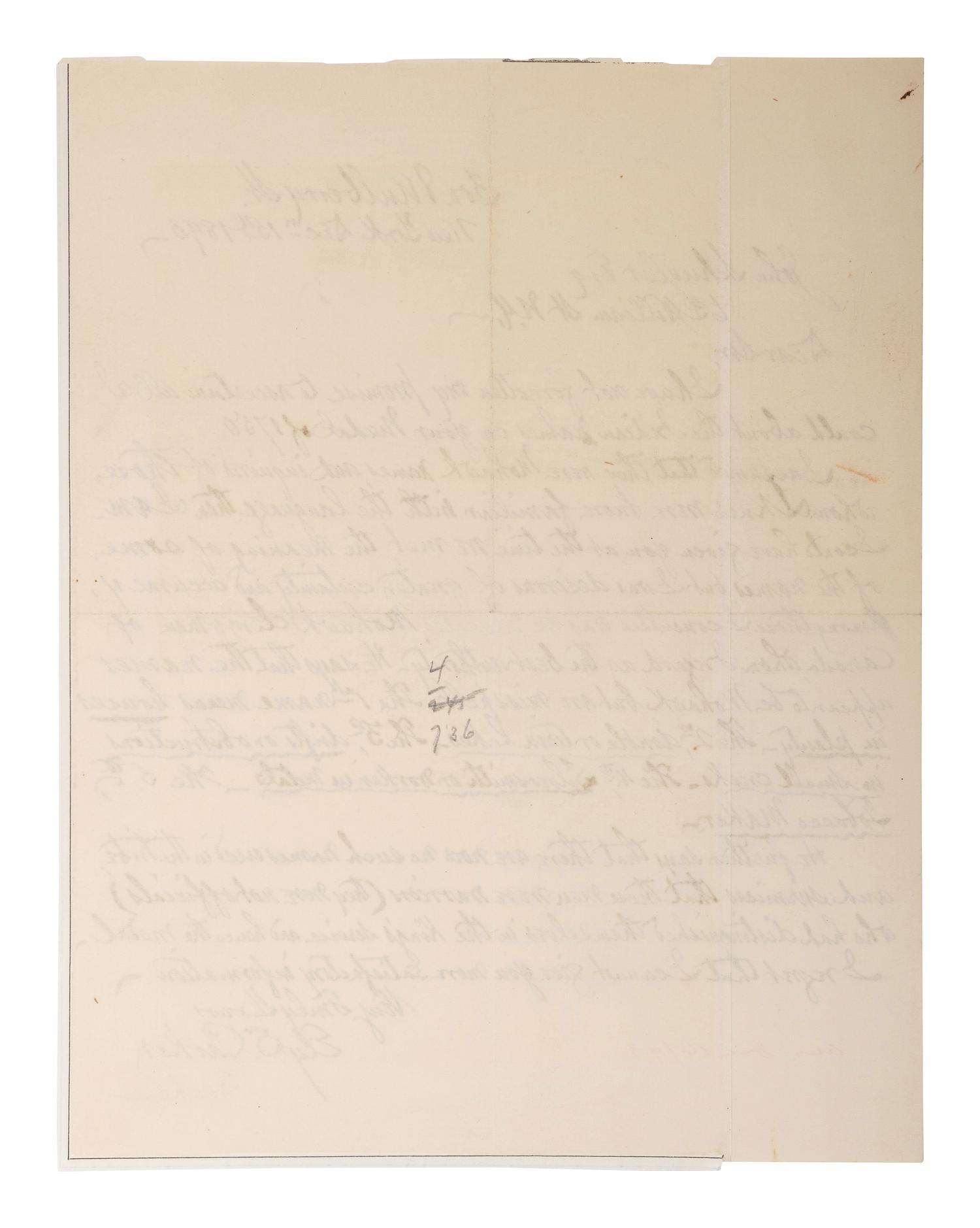 PARKER, Ely S. (1828-1895). Autograph letter signed ("Ely S. Parker / Sachem"). New York, 15 December 1893.