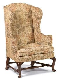 Queen Anne mahogany easy chair probably massachusetts, 18th century