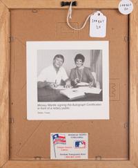 A Mickey Mantle Signed Autograph Career Statistics Display (Beckett Authentication Services Letter),