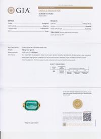 A Yellow Gold and Colombian Emerald Ring, 6.00 dwts.