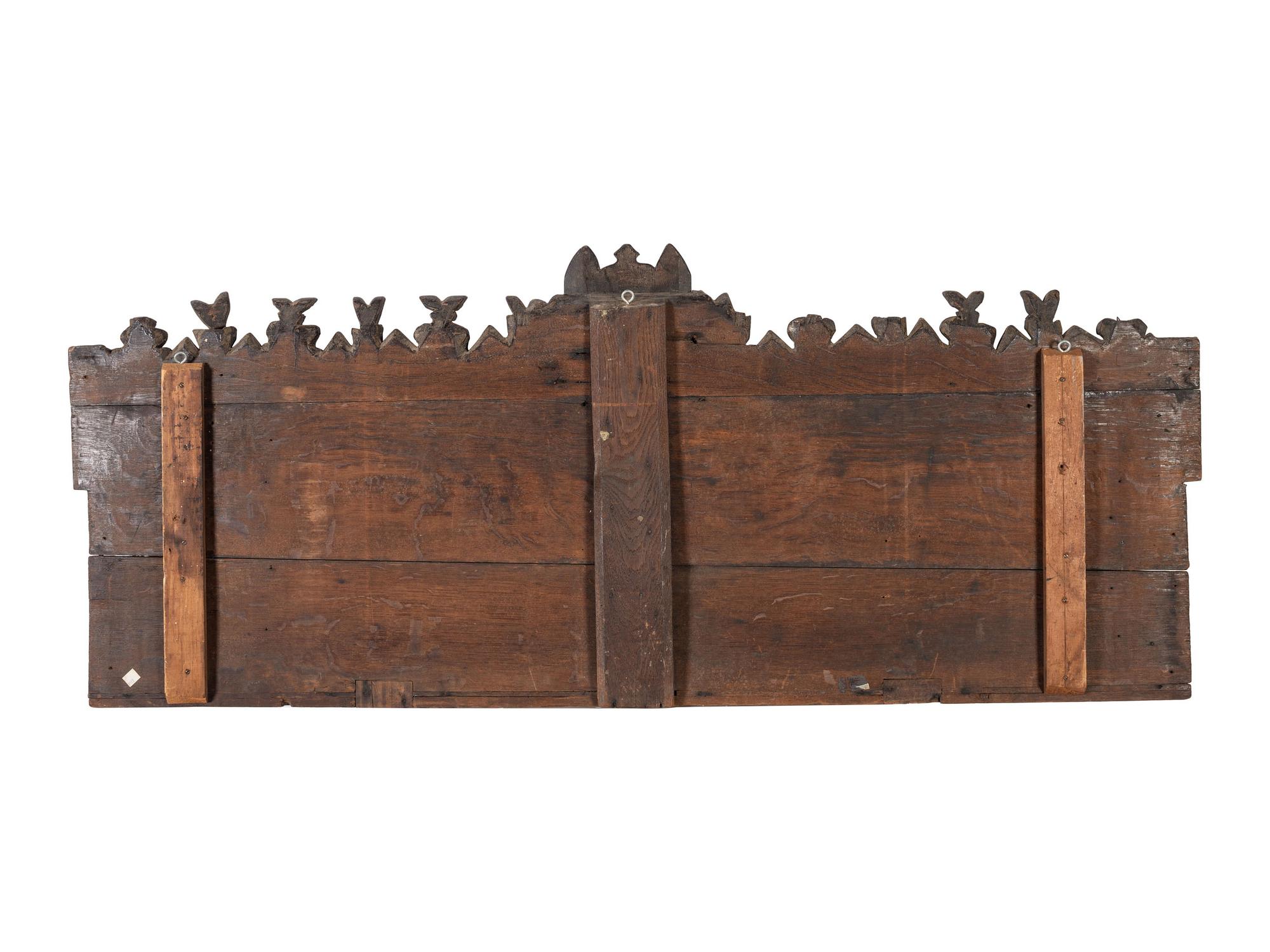 A Gothic Style Architectural Carved Wood Panel