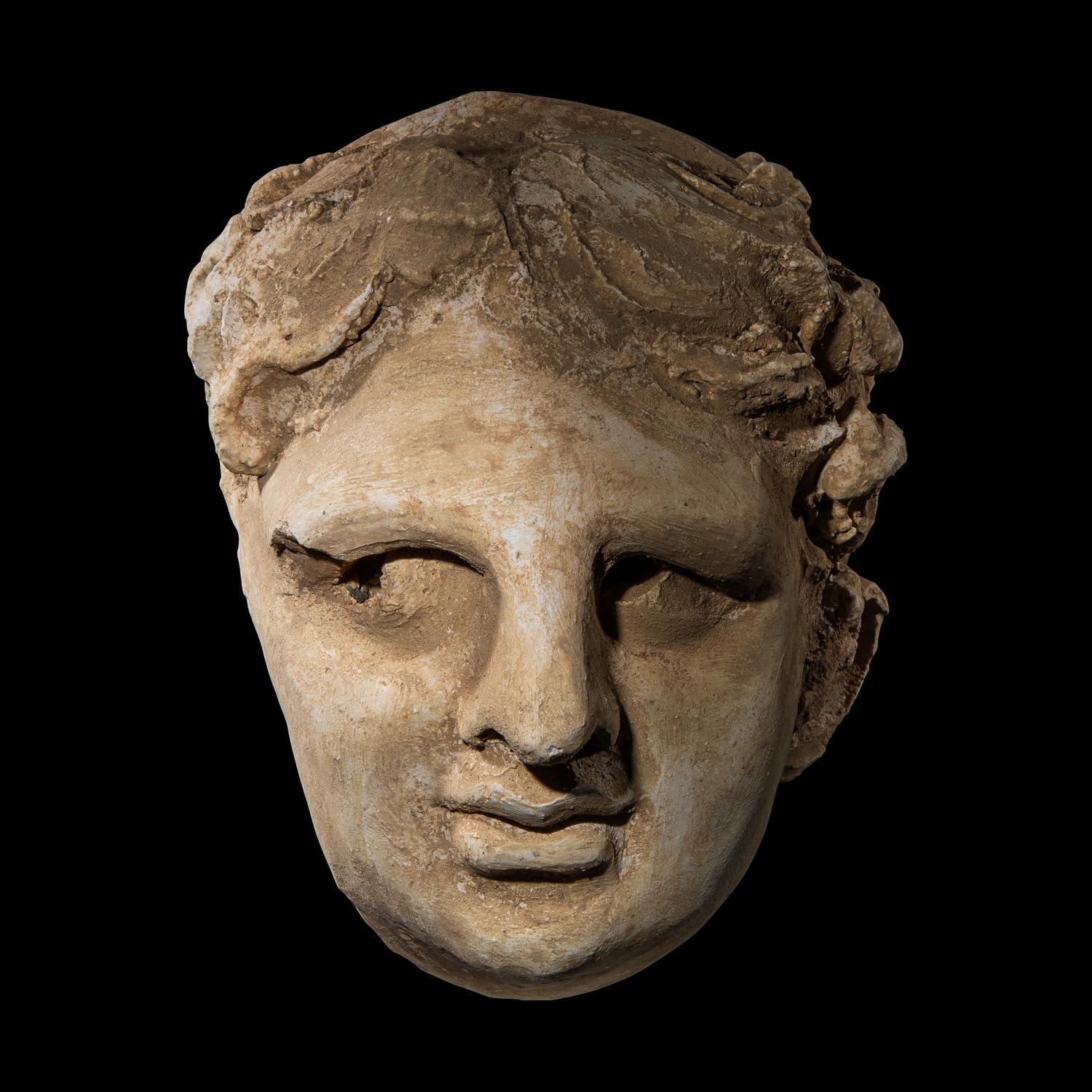 An Eastern Roman Stucco Head of a Woman