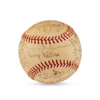 A 1937 Boston Red Sox Team Signed Autograph Baseball Featuring Jimmie Foxx and Lefty Grove (JSA Letter of Authenticity),