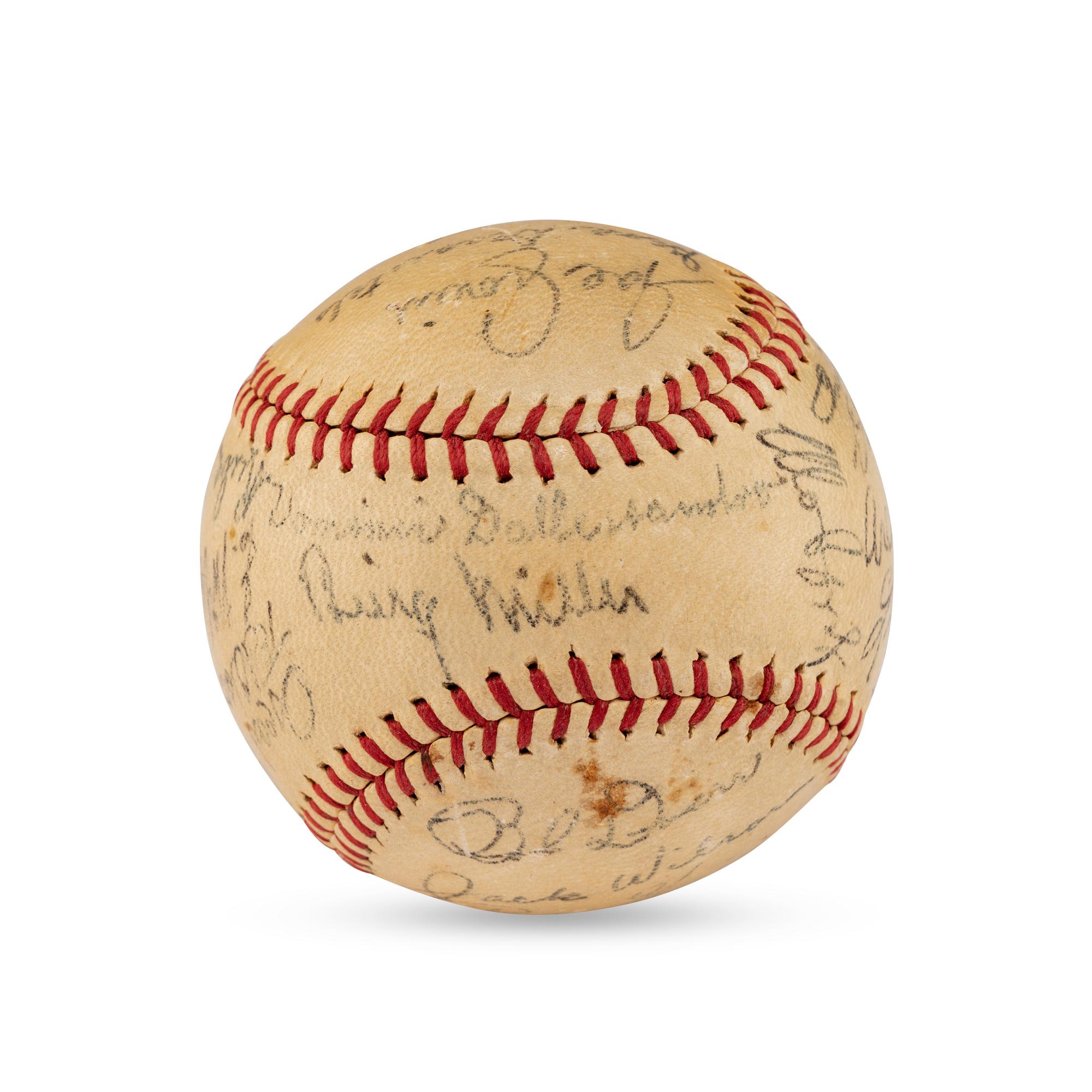 A 1937 Boston Red Sox Team Signed Autograph Baseball Featuring Jimmie Foxx and Lefty Grove (JSA Letter of Authenticity),