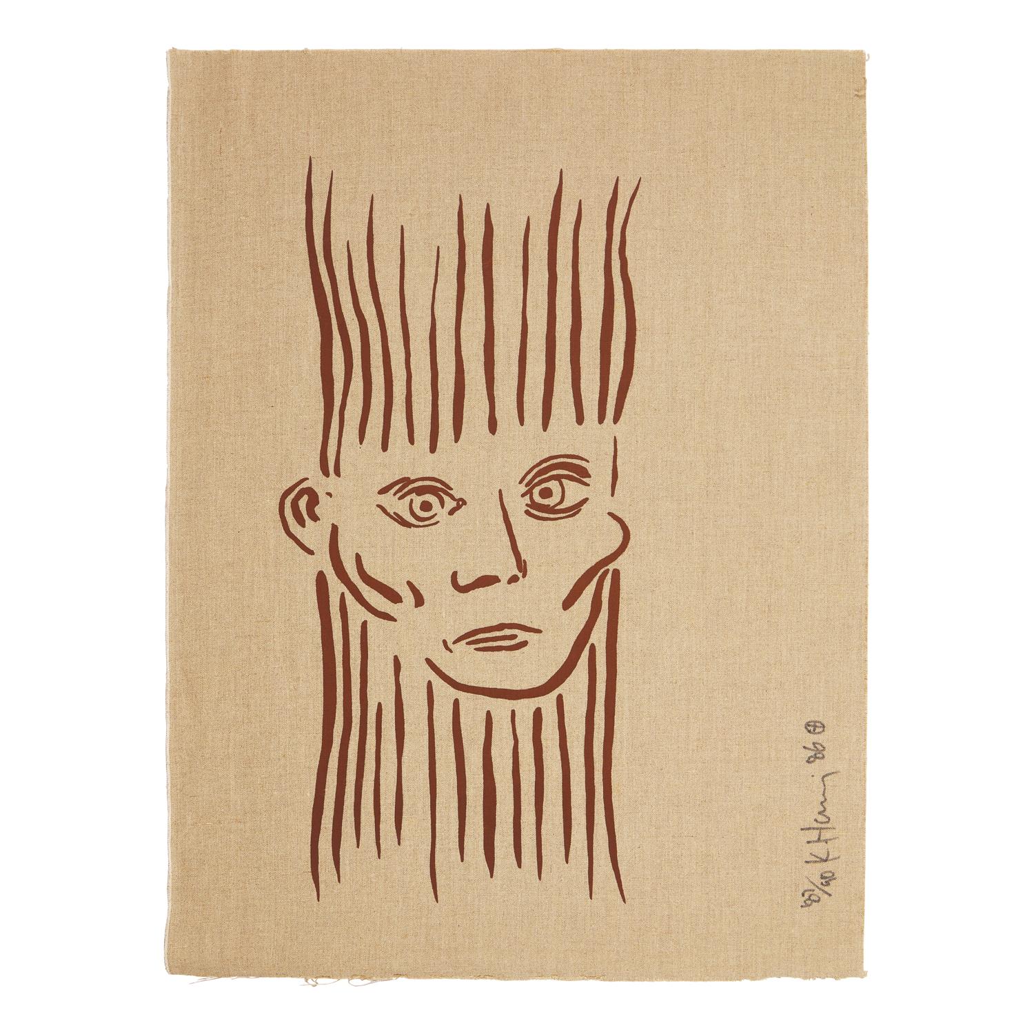 Keith Haring (American, 1958-1990) — Portrait of Joseph Beuys , 1986