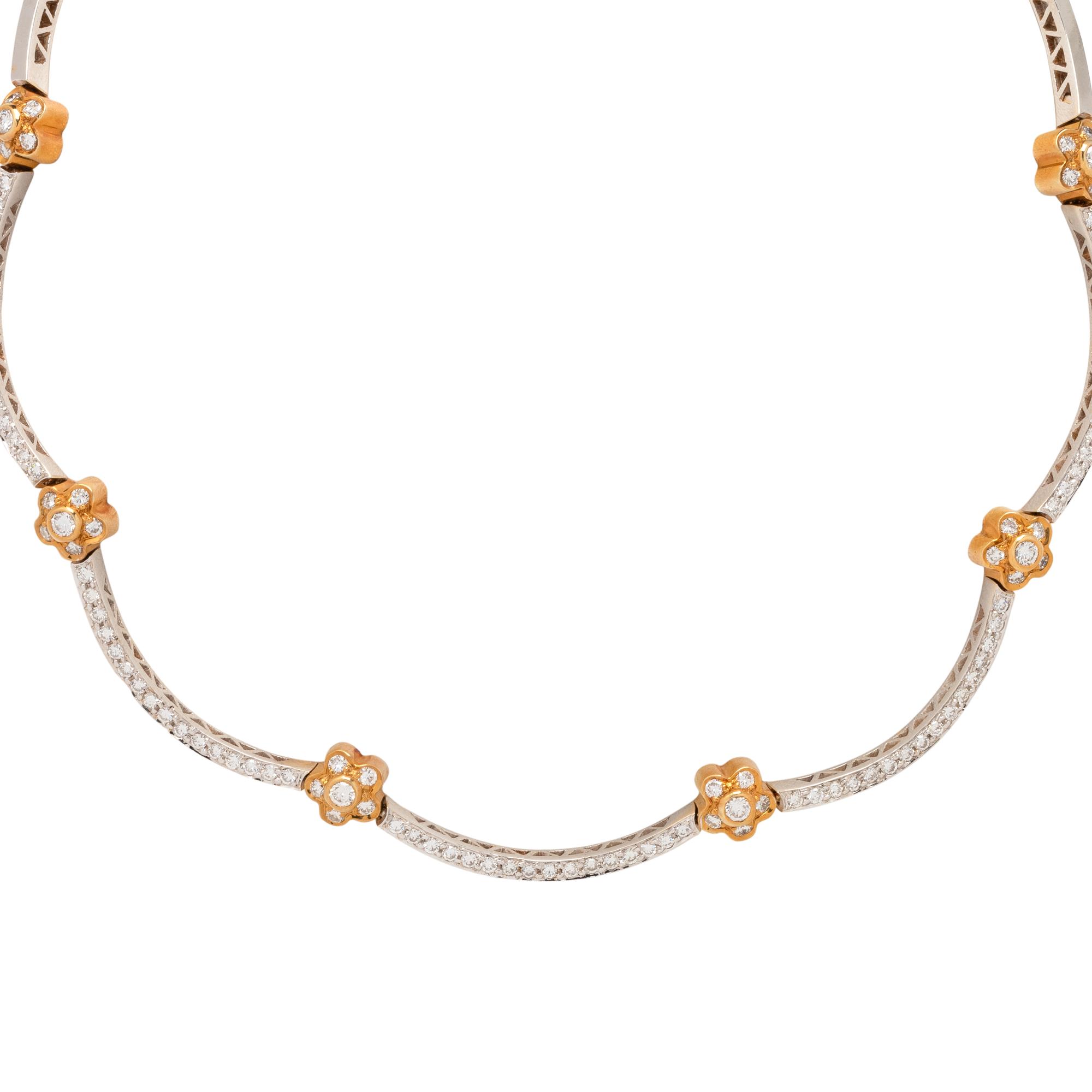 ASPERY & GULDAG, BICOLOR GOLD AND DIAMOND NECKLACE