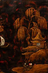A George III Lacquered and Japanned Secretary