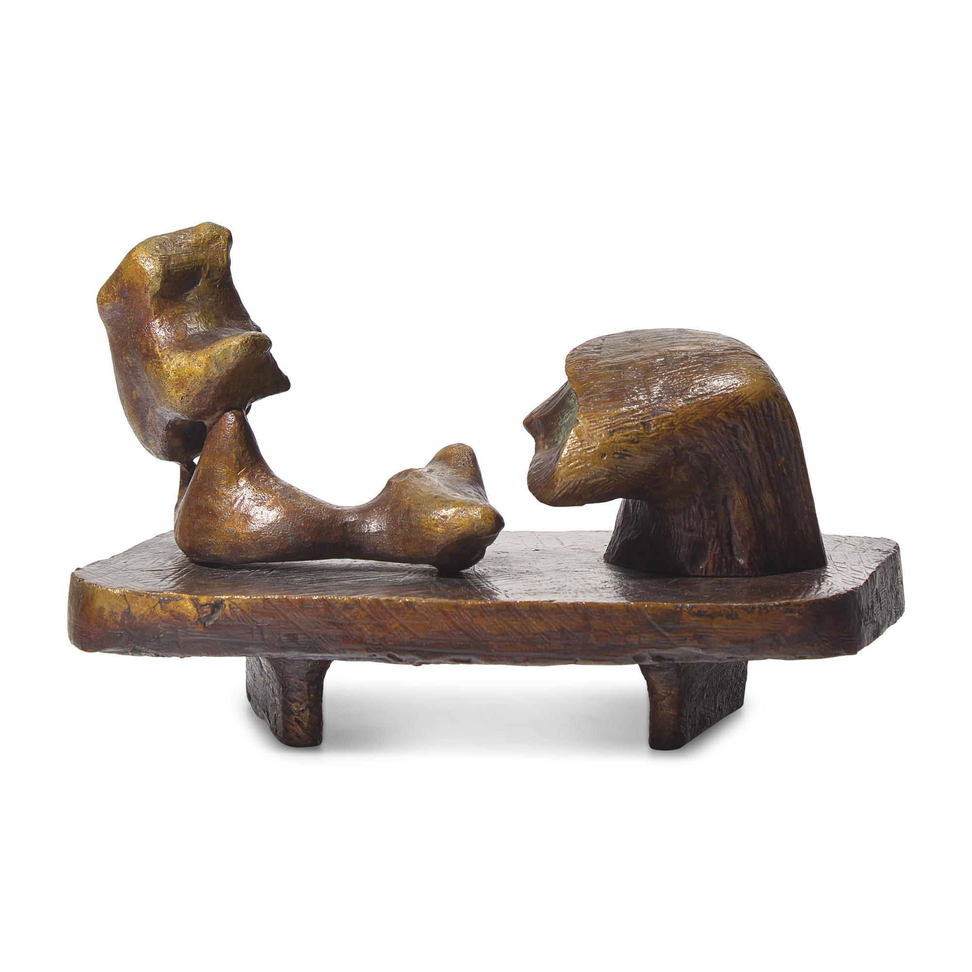 Henry Moore (British, 1898-1986) — Two Piece Reclining Figure #6, 1964