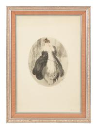 Girl with a Black Dog and Girl with a White Dog