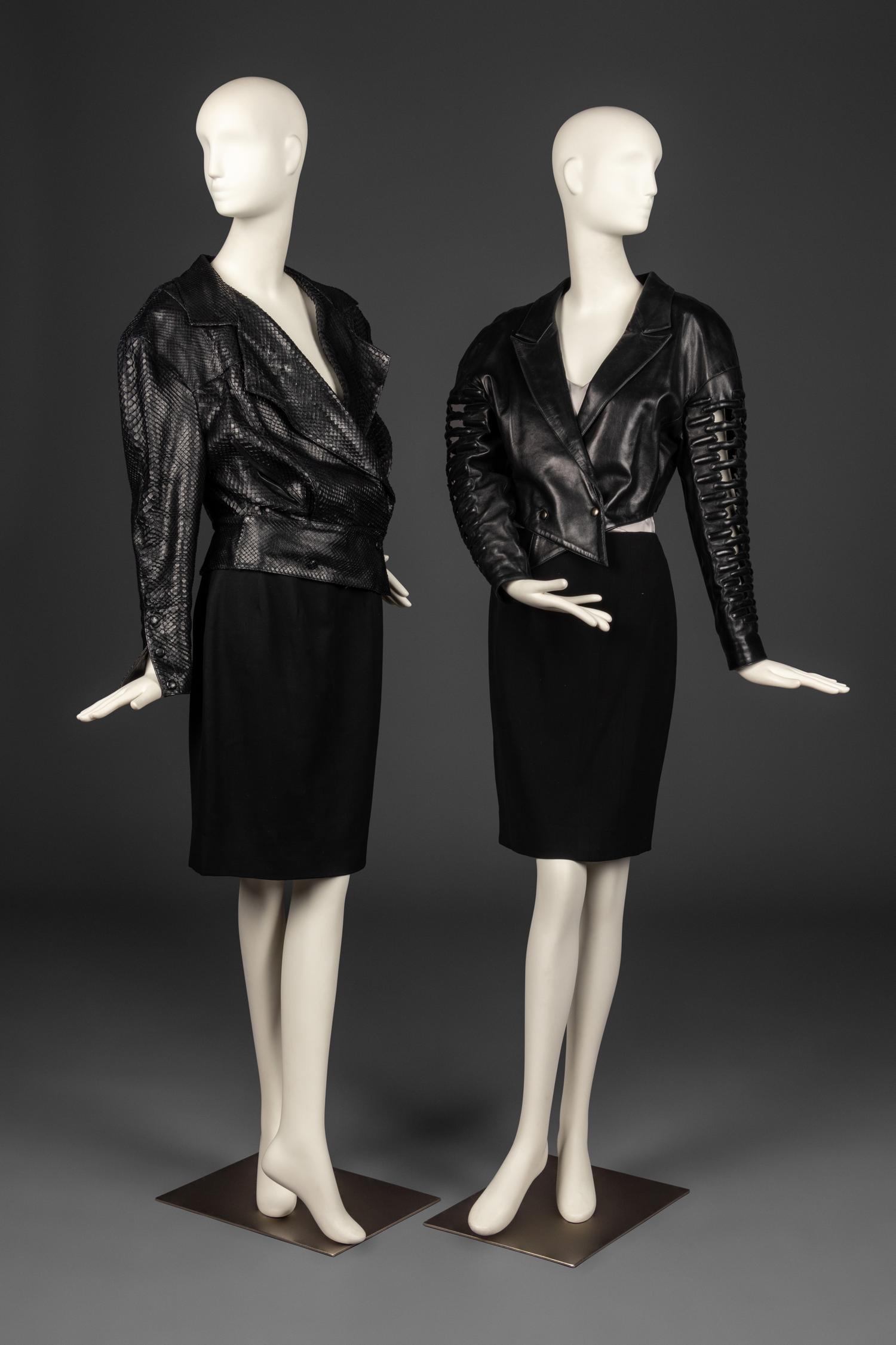 Claude Montana Leather and Python Jackets, Early 1980s