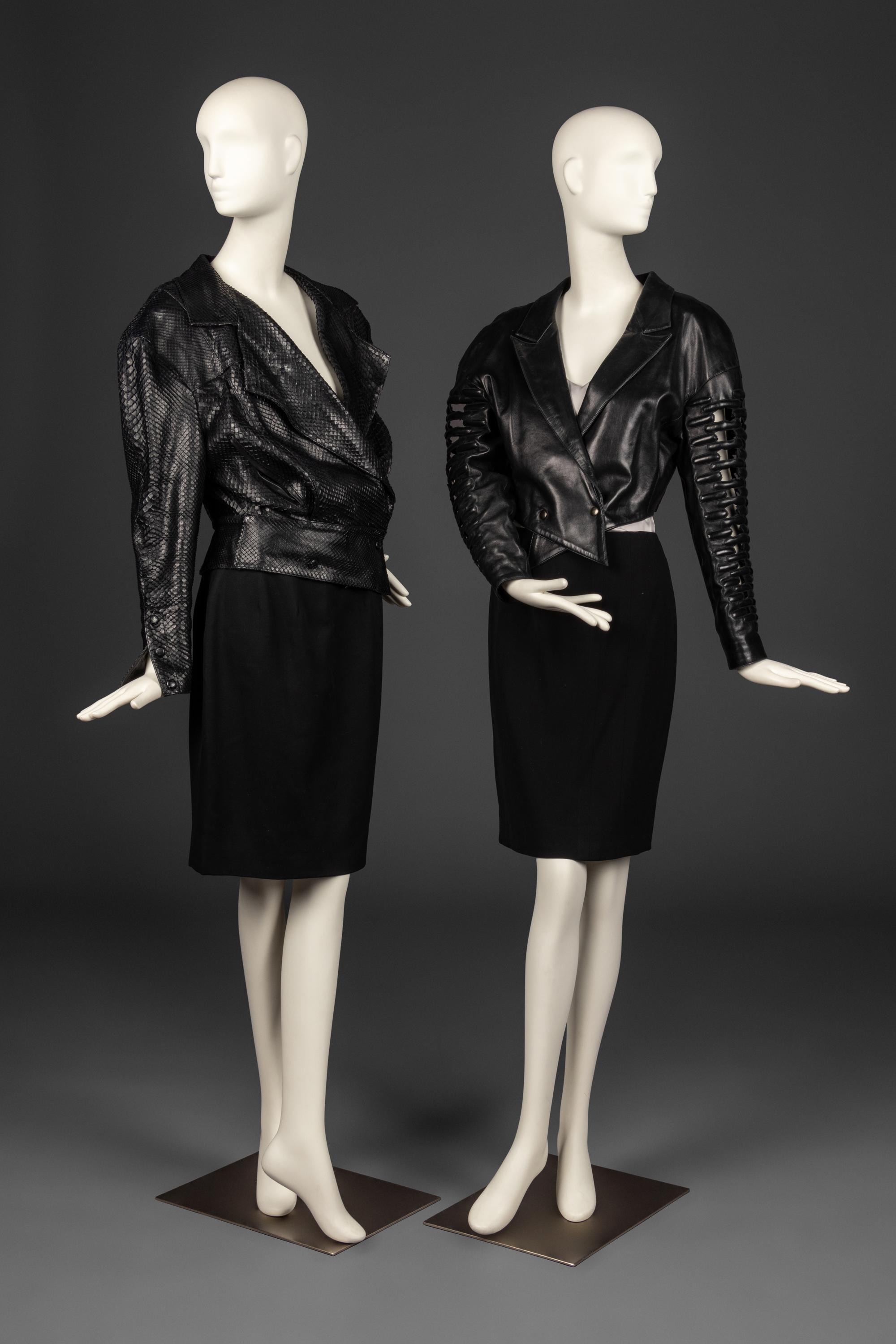 Claude Montana Leather and Python Jackets, Early 1980s