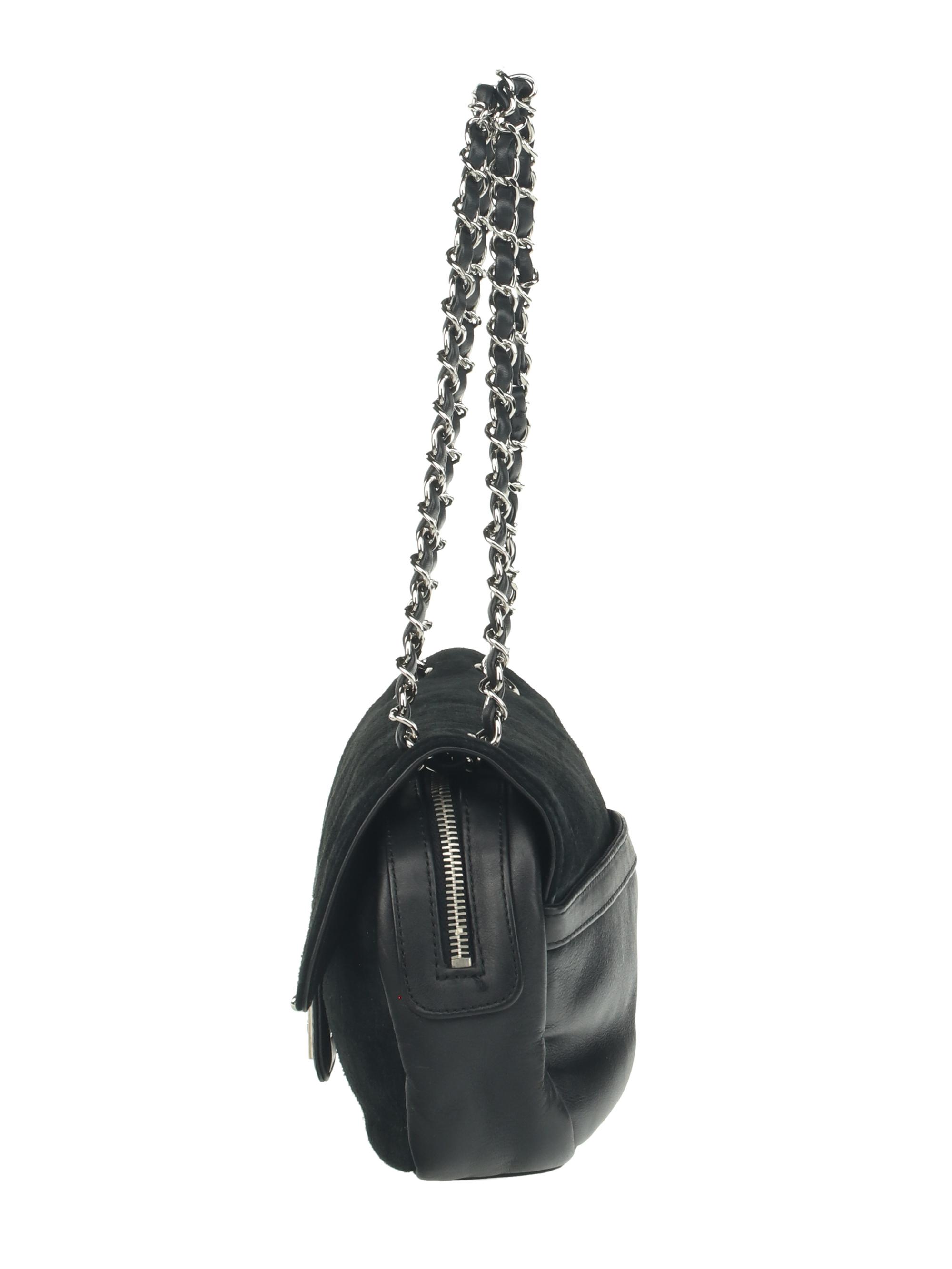 Chanel Chocolate Bar Bag in Black Suede