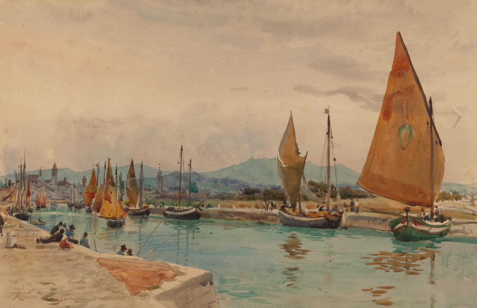 Sailboats in Canal