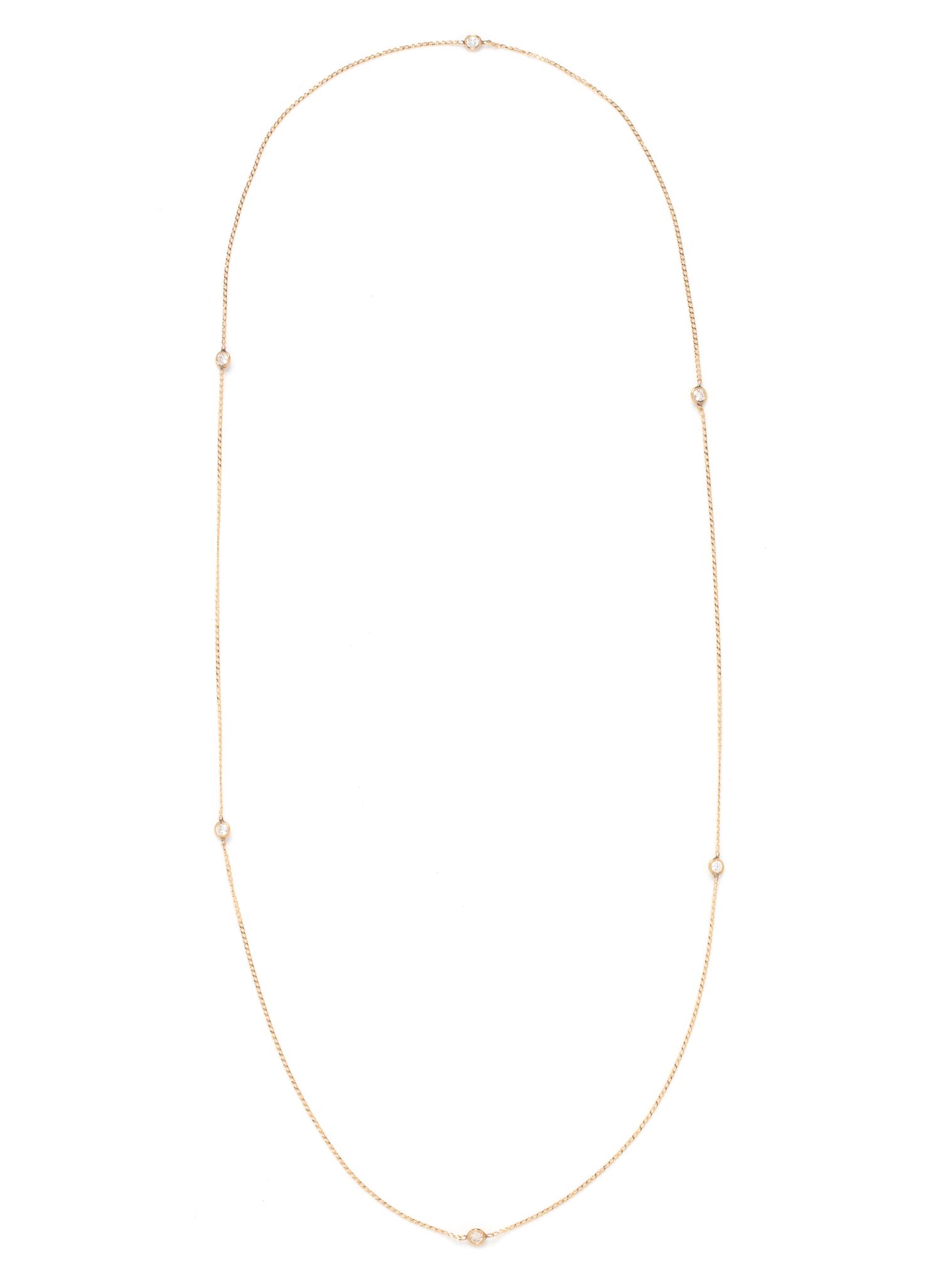 YELLOW GOLD AND DIAMOND NECKLACE