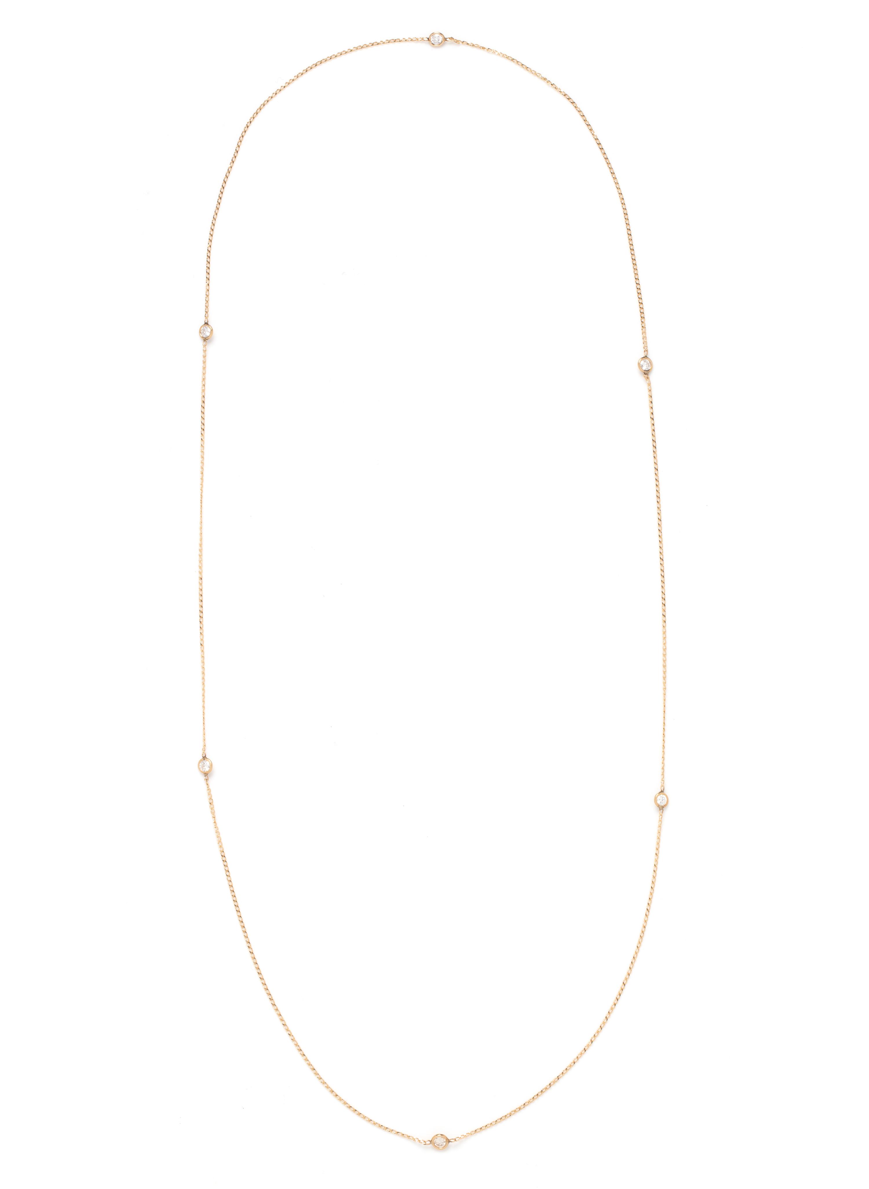YELLOW GOLD AND DIAMOND NECKLACE