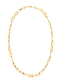 YELLOW GOLD FANCY LINK NECKLACE