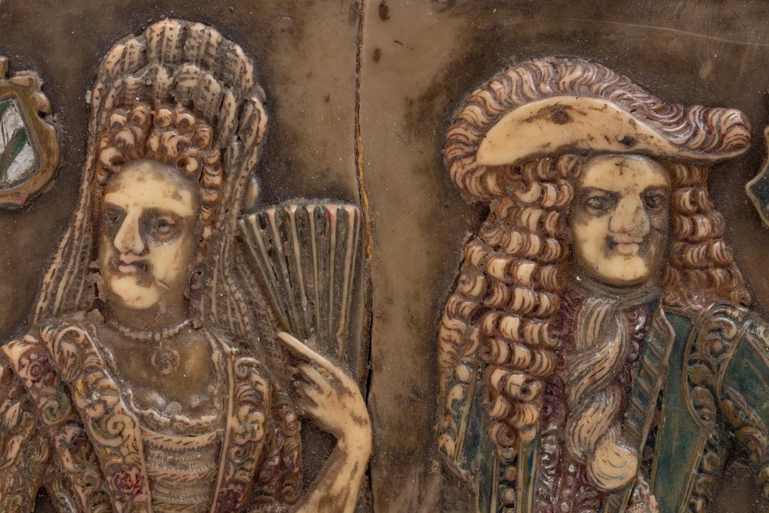 Two Wax Portraits Depicting Members of Nobility