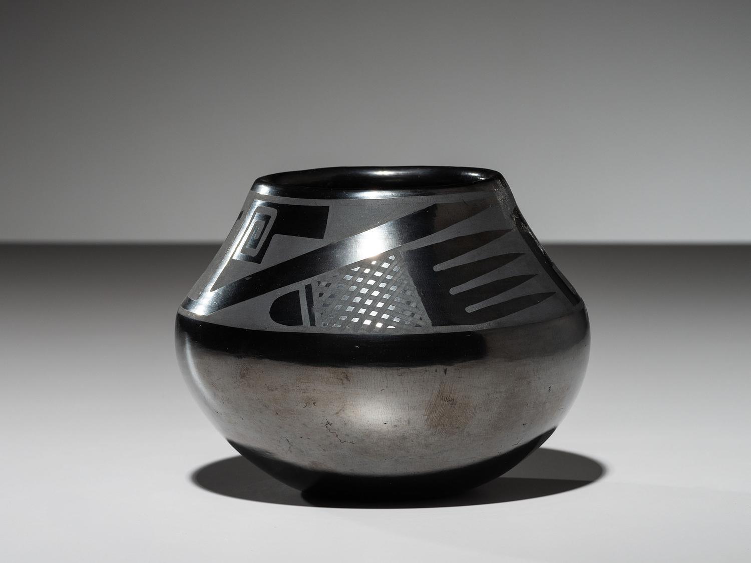 Blackware Jar, with Gunmetal Finish June 1967