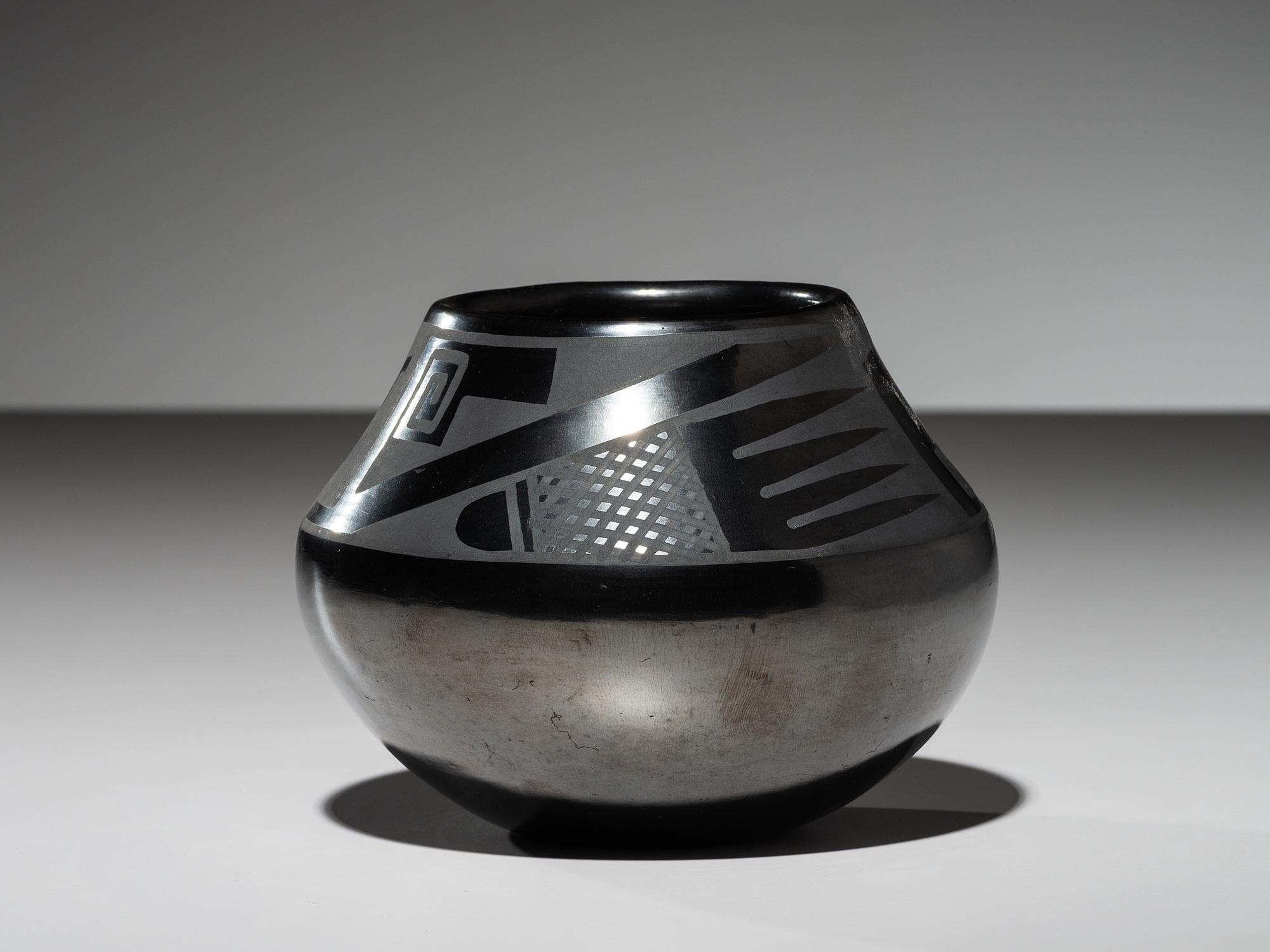 Blackware Jar, with Gunmetal Finish June 1967