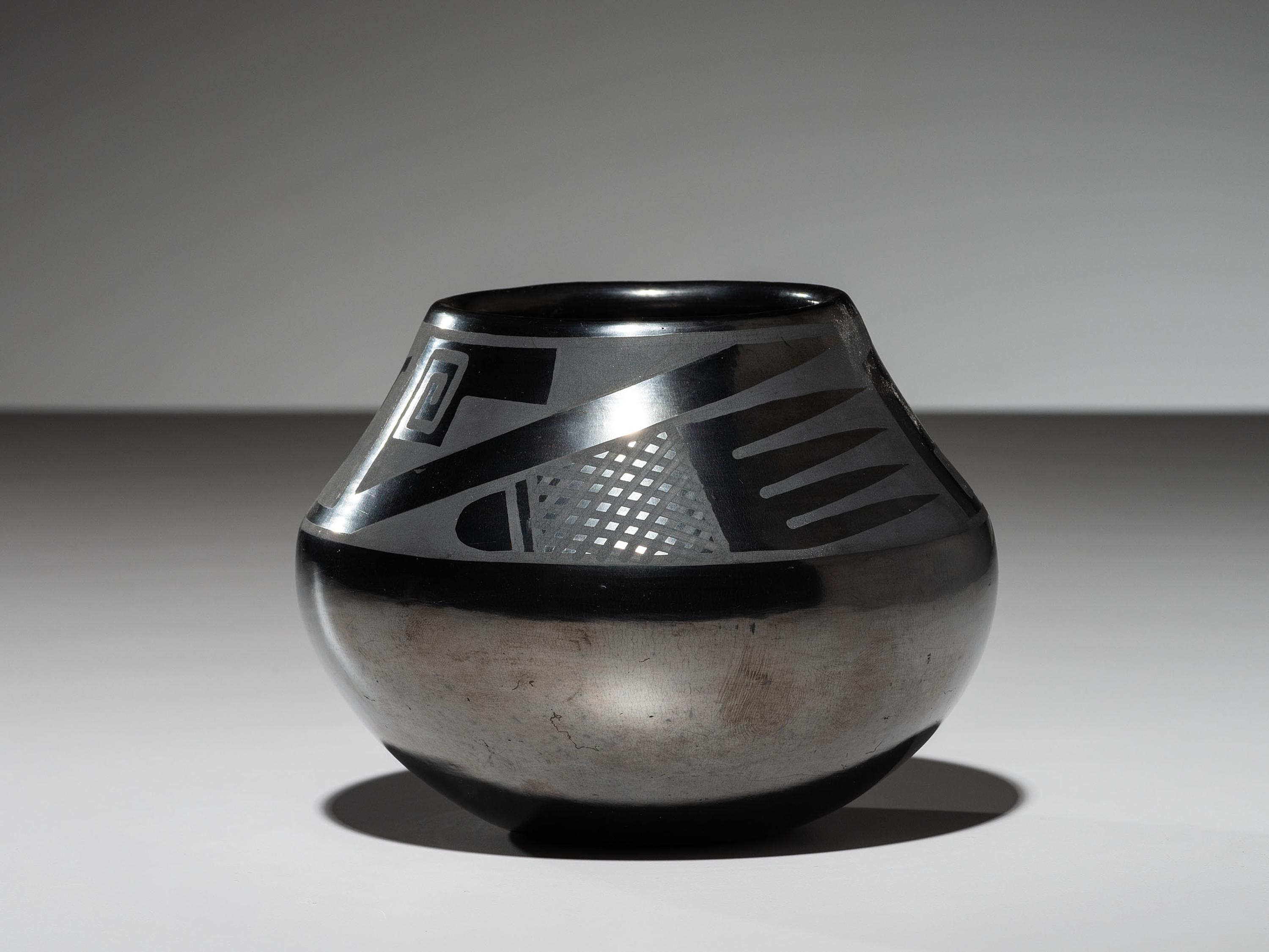 Blackware Jar, with Gunmetal Finish June 1967